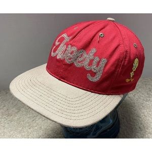 Vintage 1991 ACME Clothing Made In USA Tweety Bird  Adjustable Snapback Hat Cap